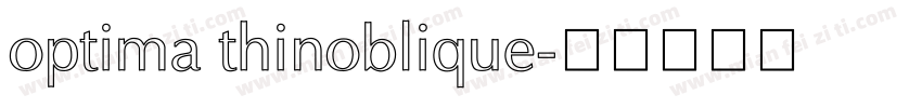 optima thinoblique字体转换